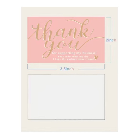 50 Cards Thank You Card Pink & Gold Exquisite Card - Picture 4 of 4